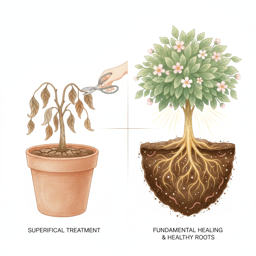 葉っぱと根っこのイメージ